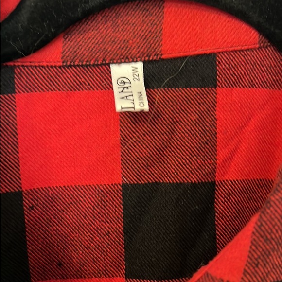 Black and red checkered button down - Picture 3 of 3
